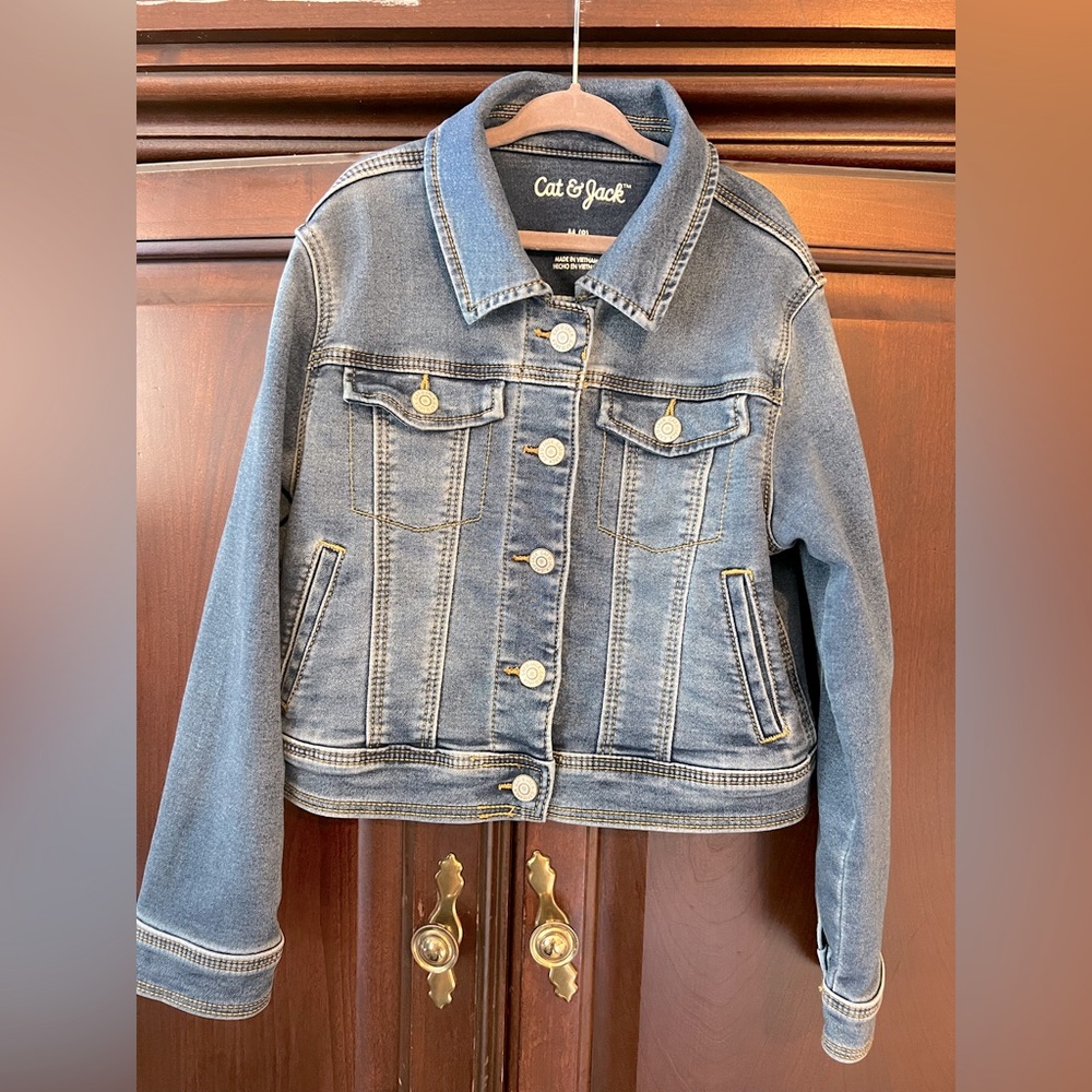 Girls 8 (M) Cat & Jack Kids Blue Denim Jacket